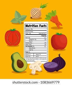 Vegetables Group Nutrition Facts Stock Vector (Royalty Free) 1083669779 ...