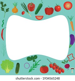 Vegetables healthy design illustration useful for banners , editable colors and scalable to any size