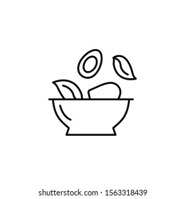 Vegetables healthy icon. Simple line, outline vector of organic food icons for ui and ux, website or mobile application