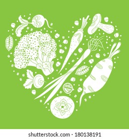 Vegetables heart