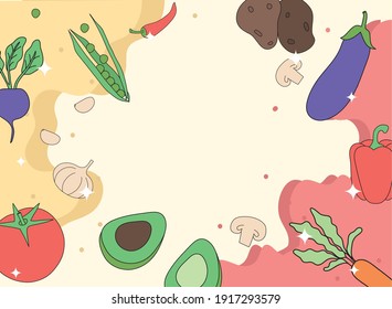 vegetables icon bundle design, food organic and healthy theme Vector illustration