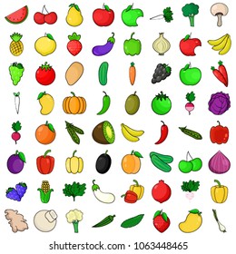 Vegetables icon collection
