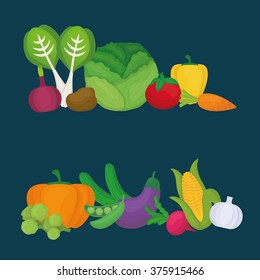 Vegetables icon design 