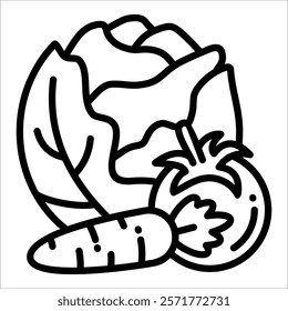 Vegetables Icon Element For Design