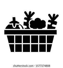 vegetables icon glyph vector design
