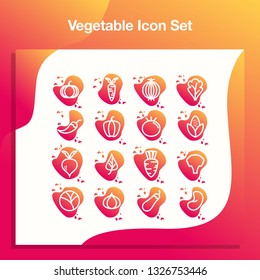 vegetables icon line art