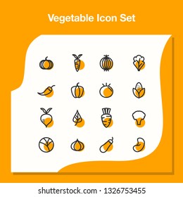 vegetables icon line art