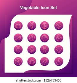 vegetables icon line art