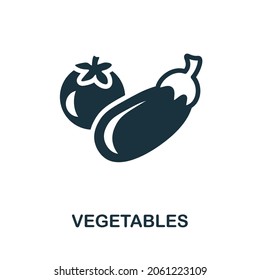 Vegetables icon. Monochrome sign from diet collection. Creative Vegetables icon illustration for web design, infographics and more