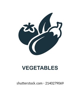 Vegetables icon. Monochrome simple Vegetables icon for templates, web design and infographics