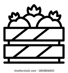 Vegetables icon. Outline vegetables vector icon for web design isolated on white background