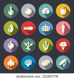 Vegetables icon set