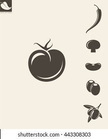 Vegetables. Icon set. Vector illustration EPS10