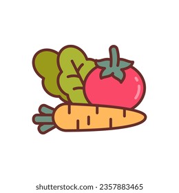 Icono de Verduras en vector. Ilustración
