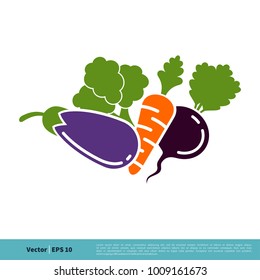 Vegetables Icon Vector Logo Template Illustration Design. Vector EPS 10.