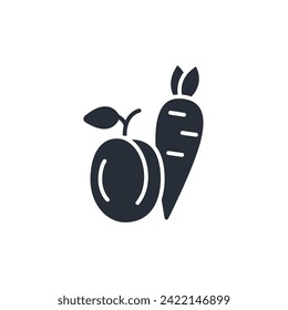 vegetables icon. vector.Editable stroke.linear style sign for use web design,logo.Symbol illustration.