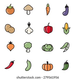 Vegetables Icons