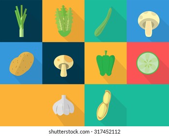 Vegetables Icons