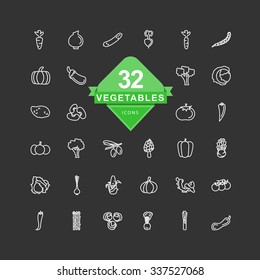 Vegetables Icons ( Line Icon )