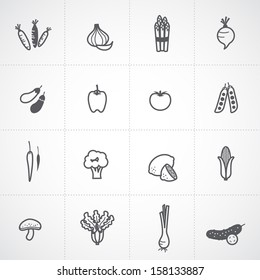 Vegetables Icons set