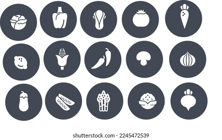Vegetables Icons vector design carrot