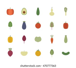 vegetables icons. vector illustration