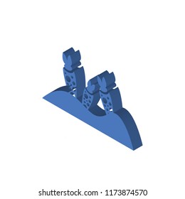 Vegetables isometric left top view 3D icon