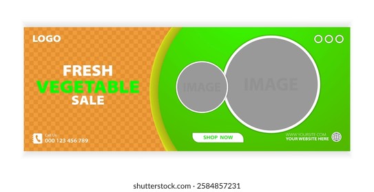 Vegetables items facebook banner design