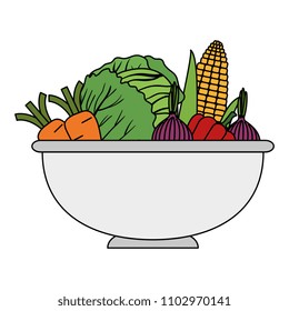 vegetables in kitchen bowl
