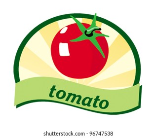 Vegetables label, tomato