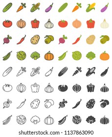 Vegetables line icon