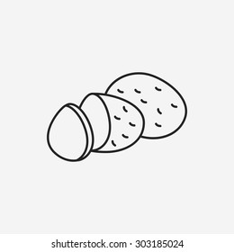 vegetables line icon