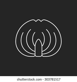 vegetables line icon