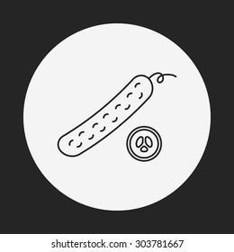 vegetables line icon