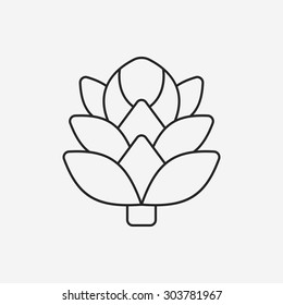 vegetables line icon