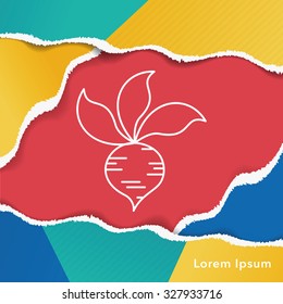vegetables line icon