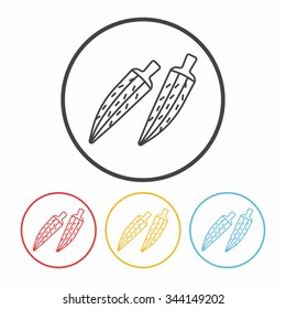 vegetables line icon