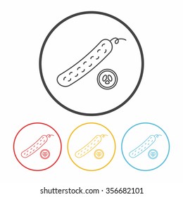 vegetables line icon