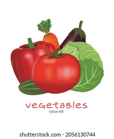 Vegetables Logo Design Vector. Gardening Logo. Farming Logo