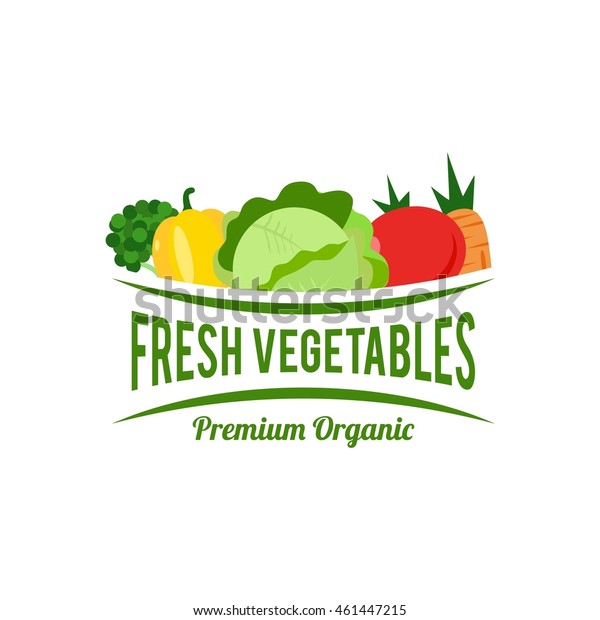 Vegetables Logo Template Stock Vector (Royalty Free) 461447215 ...