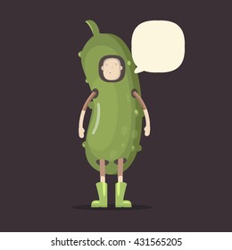 vegetables man. cucumber actor