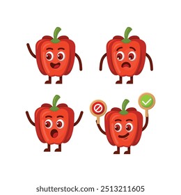 Vegetables Mascot Character Design Cartoon