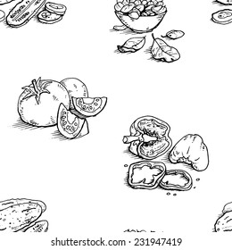 Vegetables mix sketch