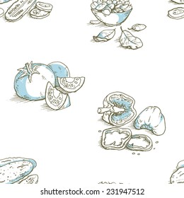 Vegetables mix sketch