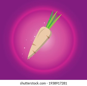 vegetables, mushrooms. vector image pink background in degrade
