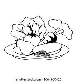 Vegetables on dish