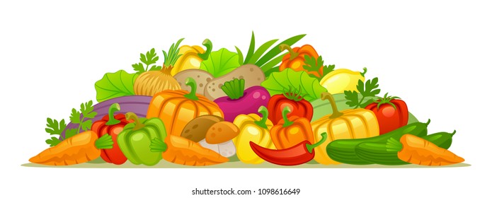 Vegetables on a white background