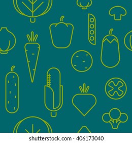 Vegetables pattern. Vector illustration