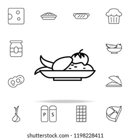 vegetables in a plate icon. Food icons universal set for web and mobile