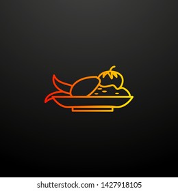 vegetables in a plate nolan icon. Elements of food set. Simple icon for websites, web design, mobile app, info graphics